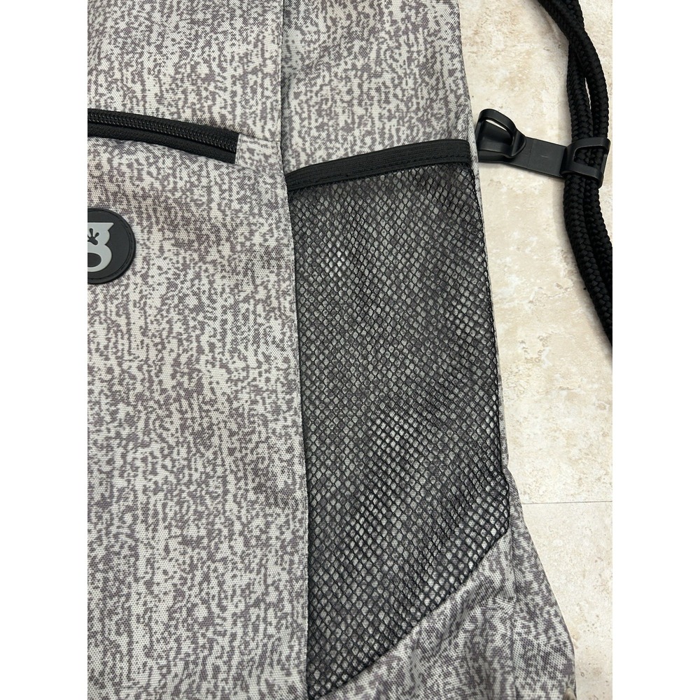 Geckobrands Drawstring‎ Backpack Black Gray Sports Bag - Picture 5 of 11